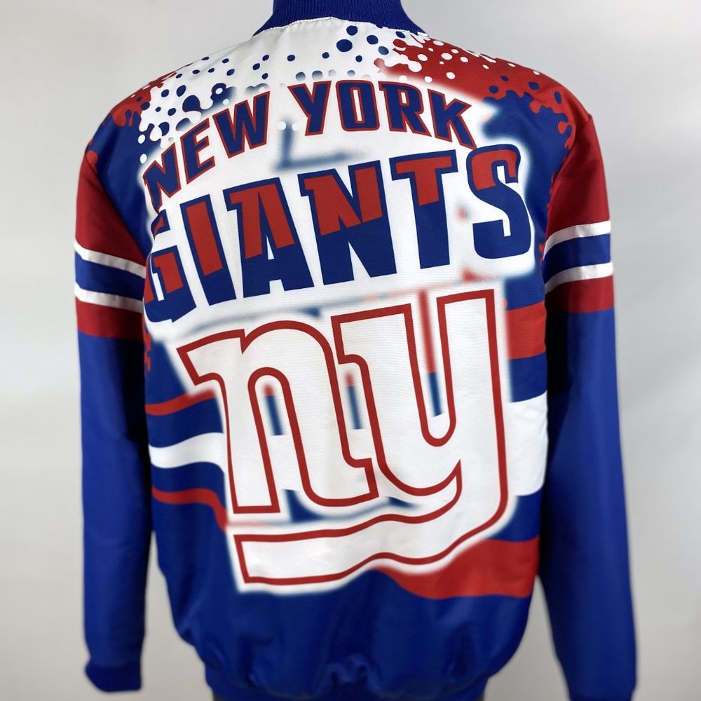 NEW YORK GIANTS NFL Snap Down Winter Jacket BLUE  LARGE
